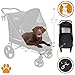 MY DUQUE – Hundebuggy Hundewagen CHAMP – XL Buggy große Hunde, geräumig, Haustierwagen, Katze, Hund, Zusammenfalten, inkl. Regencover, Getränkehalter, Stauraum, max. Last 50kg/110lb, Schwarz