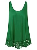 XiaoMaAnJi St Patricks Day Shirt Women Plus Size Tank Tops Loose Flowy Lace Blouse Tunic Dressy(4X, Green)
