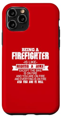 Being a Firefighter Like Ride Bike ���[���A ���p �X�}�z�P�[�X iPhone 11 Pro �p