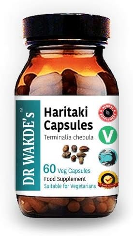 DR WAKDE'S Cápsulas Haritaki (Terminalia chebulaHirda) I 100% Herbal I 60 Cápsulas Vegetales I Suplemento ayurvédico I Descuentos por cantidad I