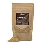 Rheinnatur Leinsamen geröstet und gemahlen, goldene Leinsamen, Leinsamen Mehl, vegan | 200 g