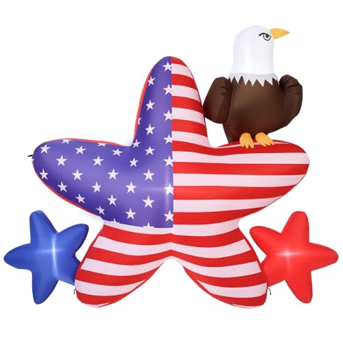 VEVOR 4.82 ft Patriotic Inflatable Decoration, Fourth of July Blow
