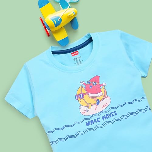 Image of LuvLap Baby Boys Regular Fit 100% Cotton Half Sleeves Boys T-Shirts and & Shorts Set Pack of 3