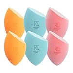 Real Techniques 6 Pack Assorted Makeup Blending Sponges, 3 Miracle Makeup Sponges, For Blending, Baking, And Setting, Use With Foundation & Powder, Dewy or Matte Finish, Cruelty-Free