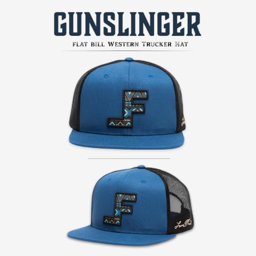 Image of Lane Frost Flat 6-Panel Western Trucker Hats for Men & Women