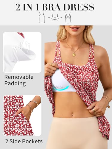 Image of V FOR CITY Womens Summer Dresses with Built in Bra Sundress