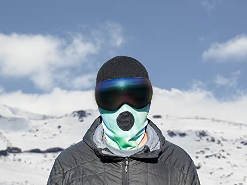 Máscara para esquí snowboard bolsillo filtro máscara nieve ajustable XS-M