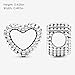 PANDORA Beaded Open Heart Charm - Compatible with PANDORA Moments - Gift for Her - Made with Sterling Silver - with Gift Box