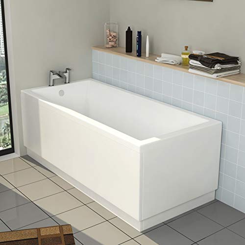 Cesar 1700 x 750 Designer Straight Single Ended Bath with MDF Front & End Panel Bathroom Bathtub - Image 4