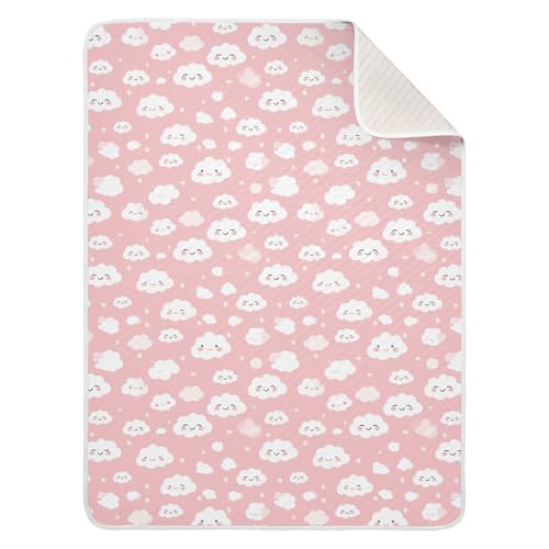 Image of Toddler Blanket for Boys Girls Soft Warm Multi Use Wrap Swaddle for Infant Toddler Kid Crib Bedding 30X40in Clouds