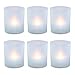 LumaBase Battery Operated LED Lights in Frosted Votive Holders - White, Set of 6, 81806