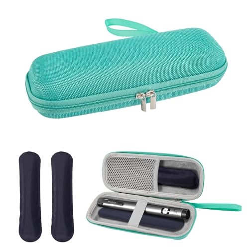 Bolsa isotérmica para diabéticos con 2 acumuladores de frío, seguro y frío, refrigerador medicamentoso para viajes, aislado para insulina