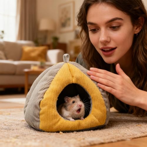 Cama de erizo contra el frío invernal nido de algodón suave para colgar 4