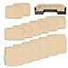 Frxeyaliz 14Pcs Outdoor Cushion Covers Replacement Washable w/Zipper for 6-Seaters Sofa Patio Slipcovers Set Seat and Back Covers Only-23.6x23.6x4inch