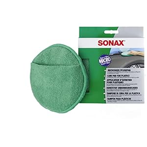 SONAX MicrofaserPflegePad (1 Stück) für gleichmäßiges Auftragen von Kunststoffpflegemitteln im Innenraum und ein…