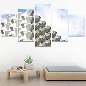 SIGNWIN 5 Panel Canvas Wall Art Solid Structures...