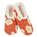 Snoozies Womens 2G Furry Nice Cozy Sherpa Non Skid Slipper Socks - Bacon and Eggs, Large