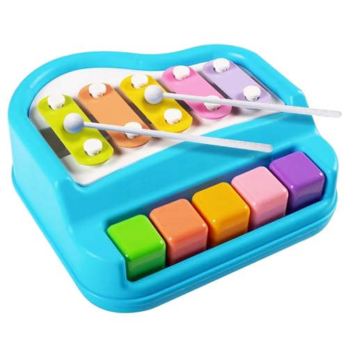 Image of 2-in-1 Xylophone & Piano Toy for Kids | 5 Scale Musical Instrument Toy for Babies 6 Months to 4+ Years | Non-Toxic, Non-Battery Baby Gift for Boys & Girls, Toddlers (0 to 3+ Years)