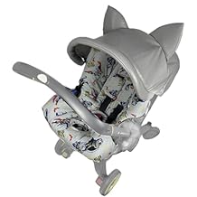 Black Car seat Stroller Accessories and Cover Replacement - Compatible with Doona- Includes Canopy, Seat Replacement, Cover for Infant Insert, Shoulder & Crotch Pads