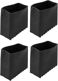 DOITOOL Ladder Feet 4pcs Telescoping Ladder Non Slip Feet Mat- Non- Skid Extension Ladder Ladder Boots- Rubber Ladder Covers for Replacement Ladder Accessories (Black) Extension Ladder Feet Pads