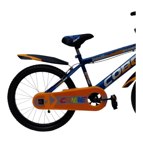 Image of Cobe 20 Inch Kids Bicycle for 6-8 Years Boys & Girls | PU Seat | Steel Rim | Caliper Brakes | TNT BMX Handle | Water Bottle | Chain Cover & Plastic Fenders | Heavy Duty Pedals Blue