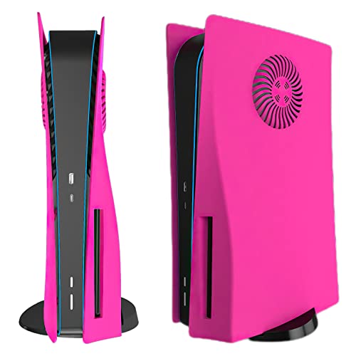 Image of Face Plate Cover Shell with Cooling Vents for PS5 Disc Edition Console Faceplate, Accessories Compatible with Playstation 5 Protective Replacement Panels (Nova Pink)