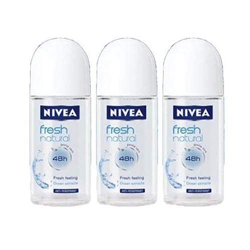 Nivea Fresh Natural 48 Hours Deodorant Roll On 50 Ml. 3 Pack L #TOP16