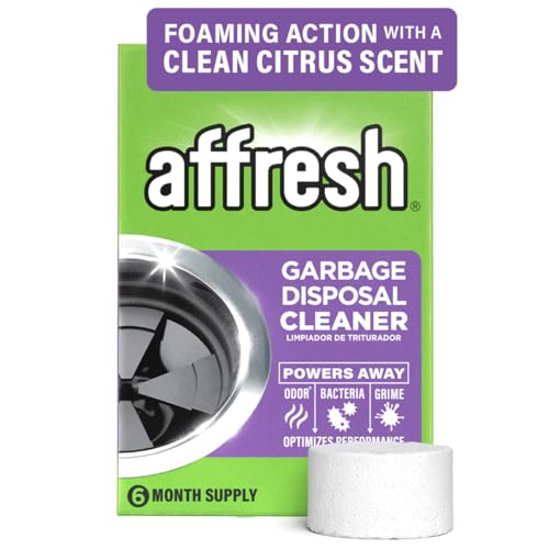Affresh Garbage Disposal Cleaner, Helps Power Away Odor Causing Bacteria, Debris & Grime in Grind...