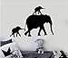 Produktbild Elefant Familie Wandtattoo Niedliche Tiere Wandaufkleber Für Kindergarten Diy Dekoration Jungl Tier Kunst Wandbild Tapete 56X77 Cm Wandaufkleber