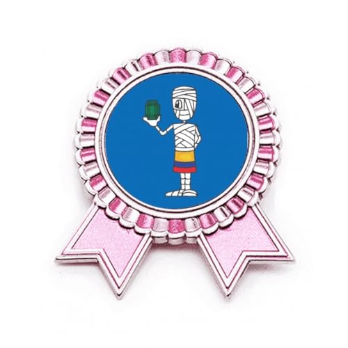 Broche de football rose en métal taille M pour accessoire de sport
