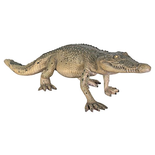 Design Toscano The Grand-Scale Wildlife Animal Collection: The Walking Crocodile Statue,Multicolored