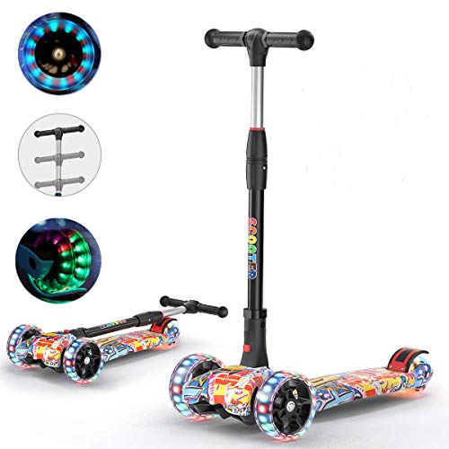 Airgymfactory 2-in-1 3 Wheel Kick Scooter with Removable Seat Great for Kids