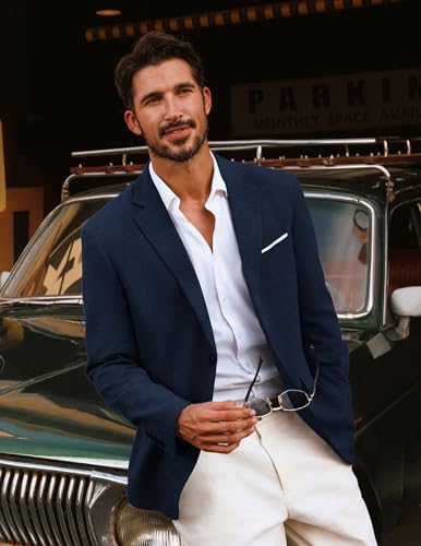 Sport Jacket for Men Casual Slim Fit Men's Balzer LightweightStylish Mens Blazers Navy Blue3