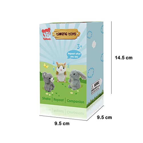 Yh Yuhung NO.016 Interactive Talking Hamster Toy Repeats What You Say, Mimics Your Voice With High-Pitched Tone & Head Nodding, Soft, Durable Plush Hamster Stuffed Animal Repeating Toy thumb #5