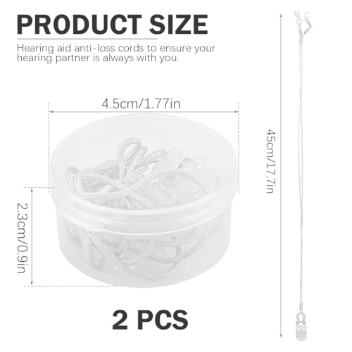 ZJIVQO 2pcs Clip- BTE Fixation Cord Clip Anti-Lost Lanyard BTE Protection and Security Clip Safety Retainer Nylon Material Lanyard for Adults and Kids - Image 2