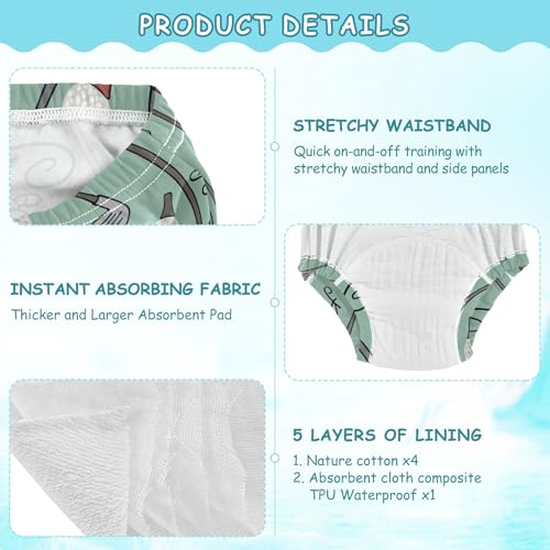 Image of Toddler Potty Training Underwear Cotton Absorbent Soft Baby Girl Boy Potty Training Pant 2t-5t