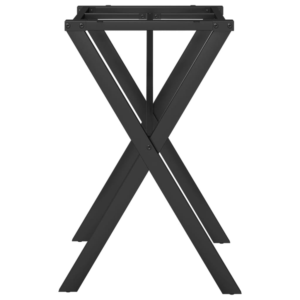 vidaXL Patas de Mesa de Comedor Estructura X Acero 60x40x73 cm, Pata de Mesa Auxiliar, Pata de mesita Auxiliar, Pata de Mesa de Metal