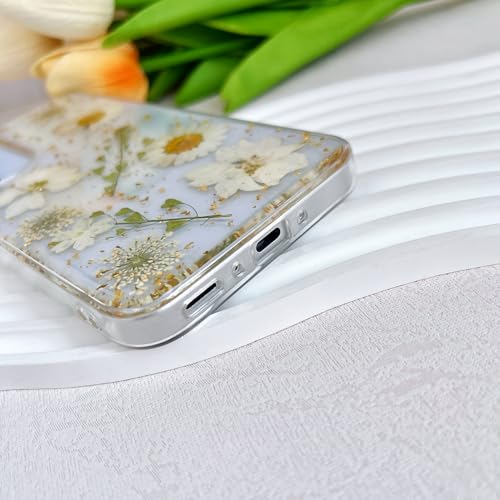 Coque Samsung Galaxy A35 fleur séchée pressée transparente LSEEKA - 7