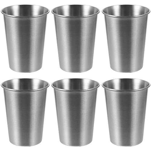 Verres à eau bière empilables en inox 6pièces - 2