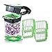 Genius Nicer Dicer Quick – Coupe-légumes – Trancheuse – Trancheuse d'oignons (7 pièces – vert)
