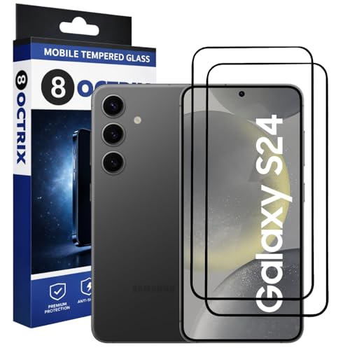 Image of Military-Grade Tempered Glass Screen Protector Compatible for Samsung Galaxy S24 with Edge to Edge Coverage - Case Friendly, Anti-Scratch & Bubble-Free Installation Kit (Pack Of 2)