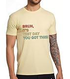 Photo Gallery maglietta con scritta "bruh it s test day you got this t-shirt testing for teachers testing day", colore: giallo crema., s Photo Gallery maglietta con scritta "bruh it s test day you got this t-shirt testing for teachers testing day", colore: giallo crema., s