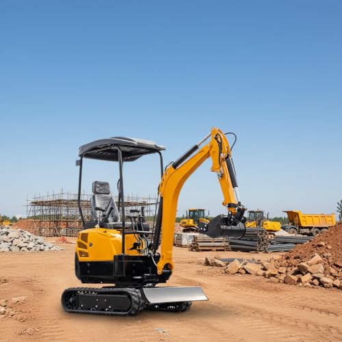 Compact Mini Excavator Crawler Digger Machine for Small Contractors, Trenching, Foundation Work, Garden Landscaping and Agricultural Applications