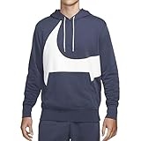 nike nike felpa con cappuccio sportswear swoosh blu - bianco - medium