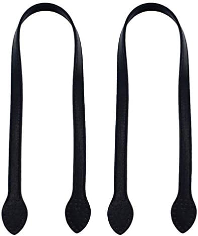 Milisten 2 pezzi manici per borse in pelle pu cinghie portafogli manici per borsa fare forniture per fai da te borse a mano cartella 60 cm (nero)