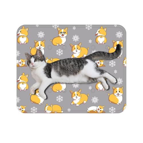 shuhauk Alfombrilla de refrigeración para perro, diseño de animales lindos, cómoda almohadilla para dormir, cojín de refrigeración rectangular para mascotas al aire libre, suministros para jaulas