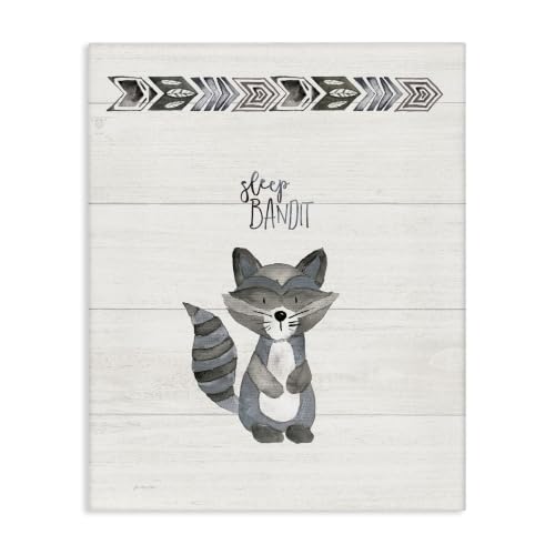 Stupell Industries Sleep Bandit Stretched Canvas Wall Art, Multicolor