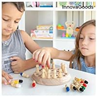 InnovaGoods - Ajedrez de Memoria de Madera , Juego Educativo ,