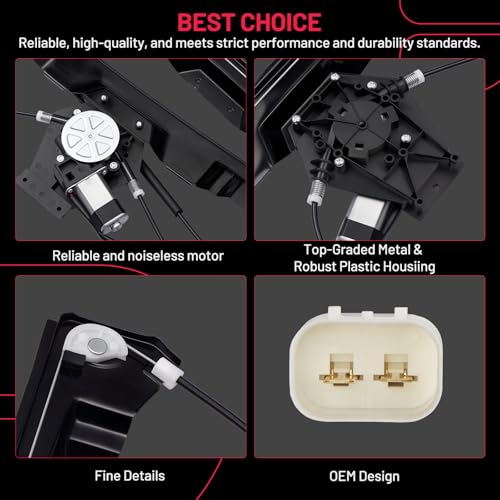 Image of BDFHYK 741-814 Power Window Regulator With Motor Front Right, Compatible with 2002-2008 Ford Explorer, Compatible with 2007-2008 Ford Explorer Sport Trac, Compatible with 2002-2008 Mercury Mountaineer