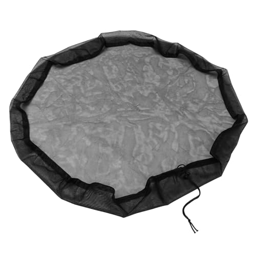 DECOMELODY Couvercle De Seau De Pluie Filet De Protection Noir pour Jardin Extérieur, Taille Unique, Maille Fine Résistante, Protection Feuilles Et Insectes, Couverture De Pluie Pratique